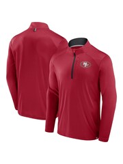 Fanatics Red NFL San Francisco 49ers Defender Quarter Zip Sweat Top - Image 1 of 3