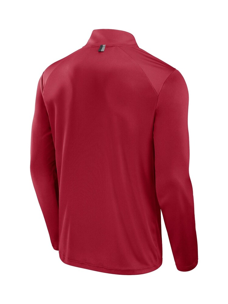 Fanatics Red NFL San Francisco 49ers Defender Quarter Zip Sweat Top - Image 3 of 3