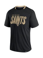 Fanatics NFL New Orleans Saints Defender Fade Dot Slant Black T-Shirt - Image 2 of 3