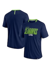 Fanatics Blue NFL Seattle Seahawks Defender Fade Dot Slant T-Shirt - Image 1 of 3