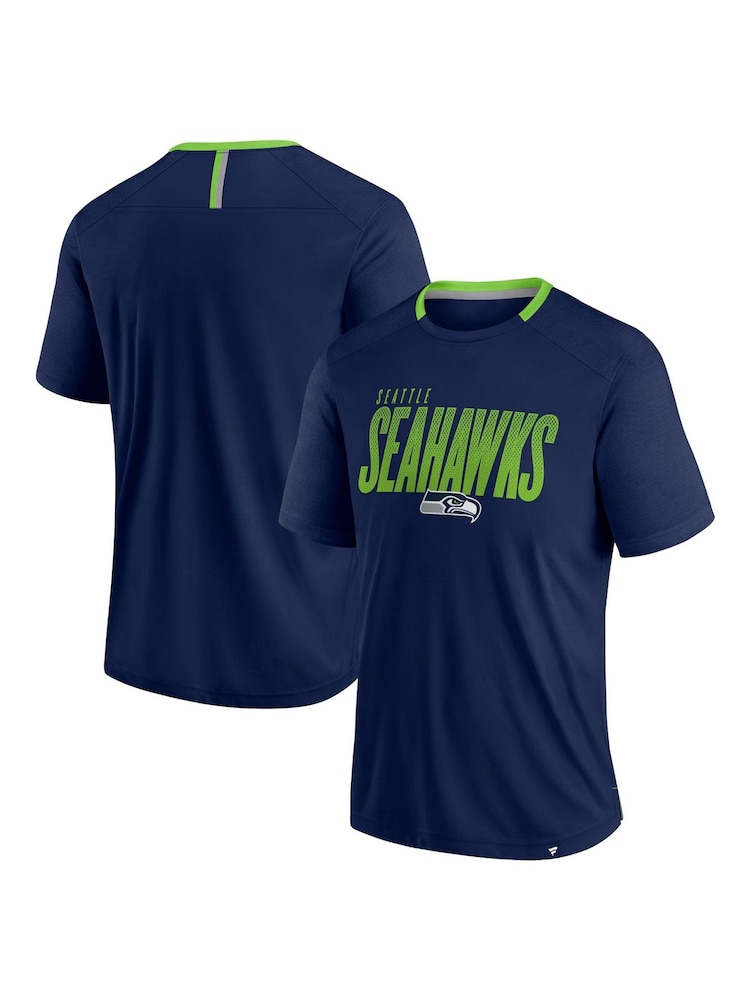 Fanatics Blue NFL Seattle Seahawks Defender Fade Dot Slant T-Shirt - Image 1 of 3