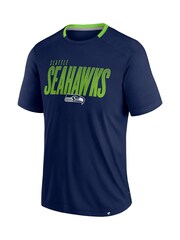 Fanatics Blue NFL Seattle Seahawks Defender Fade Dot Slant T-Shirt - Image 2 of 3