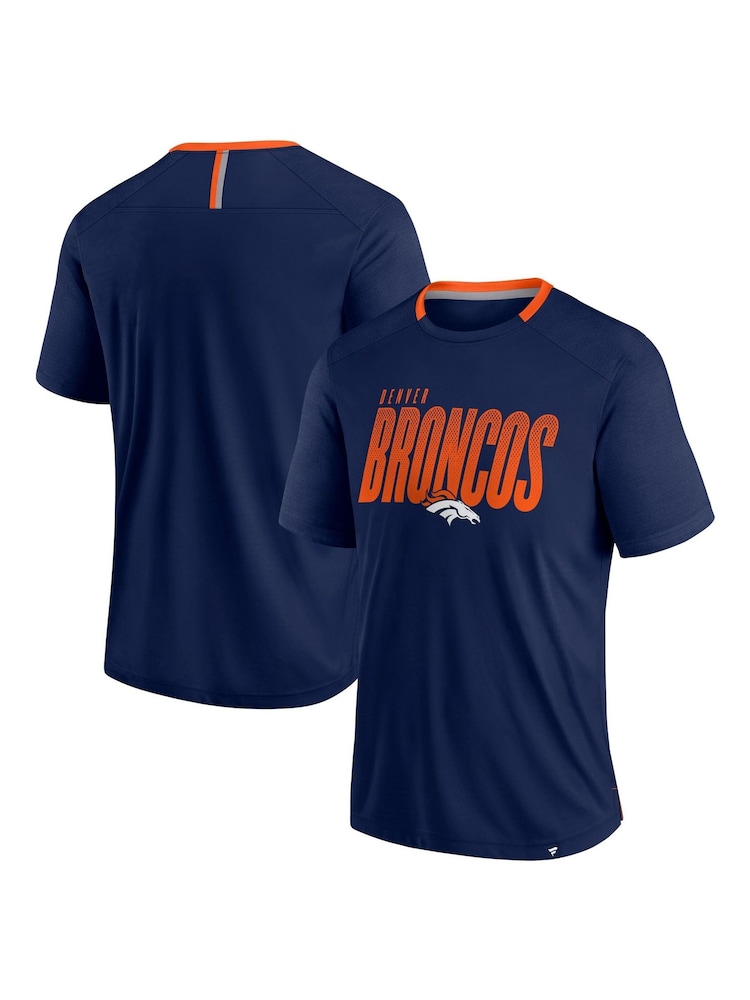 Fanatics Blue NFL Denver Broncos Defender Fade Dot Slant T-Shirt - Image 1 of 3