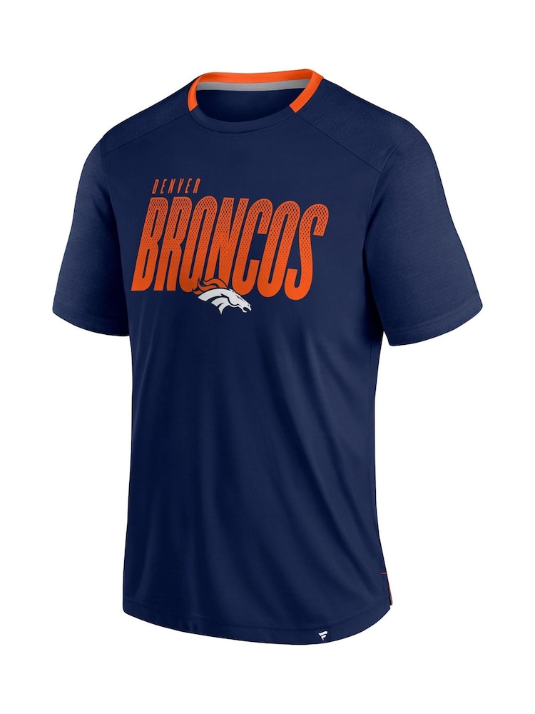 Fanatics Blue NFL Denver Broncos Defender Fade Dot Slant T-Shirt - Image 2 of 3