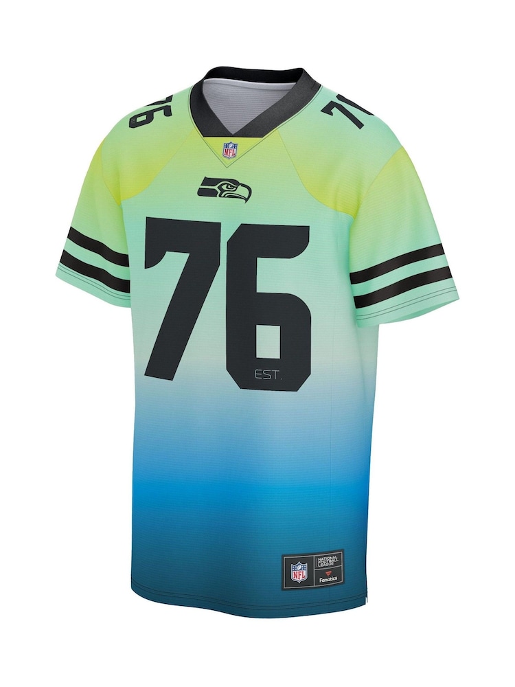 Fanatics Green NFL Seattle Seahawks Gradient Foundation Jersey - Image 2 of 3 Fanatics Green NFL Seattle Seahawks Gradient Foundation Jersey - Image 2 of 3
