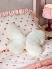 White Broderie Butterfly Cushion - Image 1 of 5