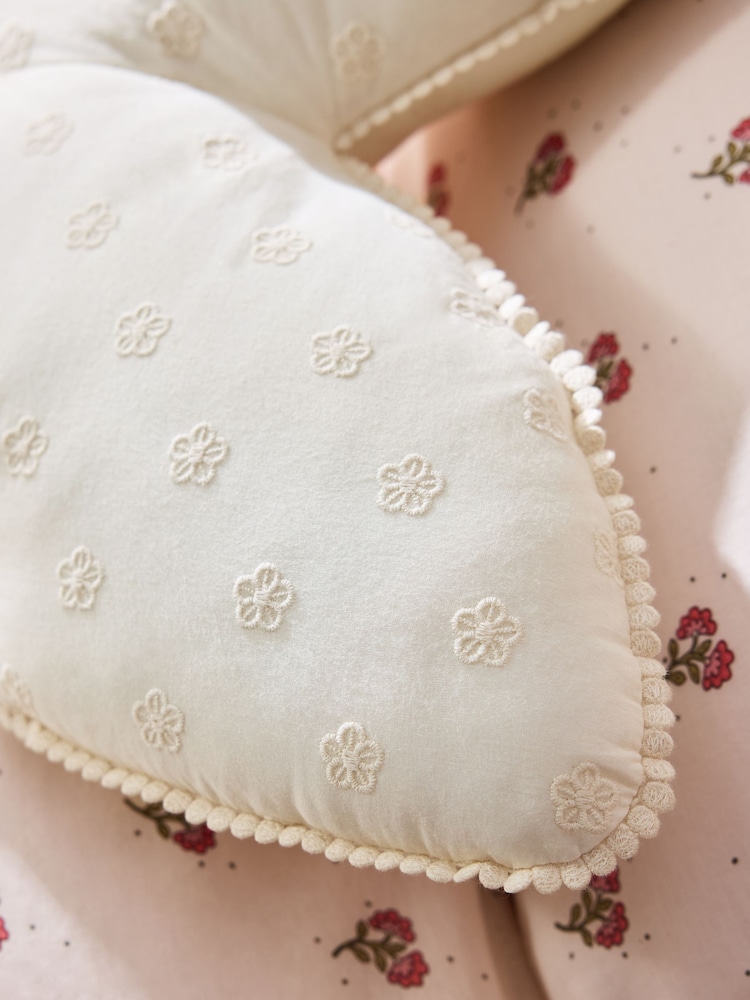 White Broderie Butterfly Cushion - Image 2 of 5