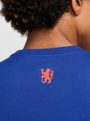 Nike Blue Chelsea Club Essential 100% Cotton T-Shirt - Image 2 of 5
