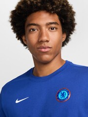 Nike Blue Chelsea Club Essential 100% Cotton T-Shirt - Image 3 of 5