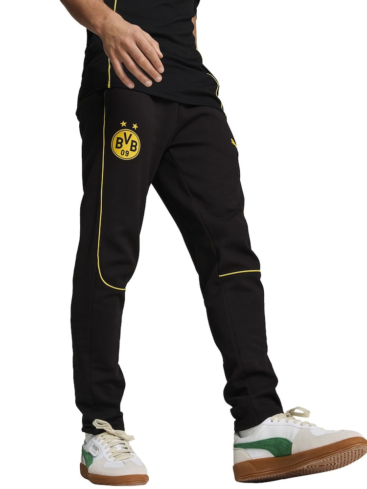 Puma Black Borussia Dortmund Casuals Trousers - Image 1 of 4 Puma Black Borussia Dortmund Casuals Trousers - Image 1 of 4