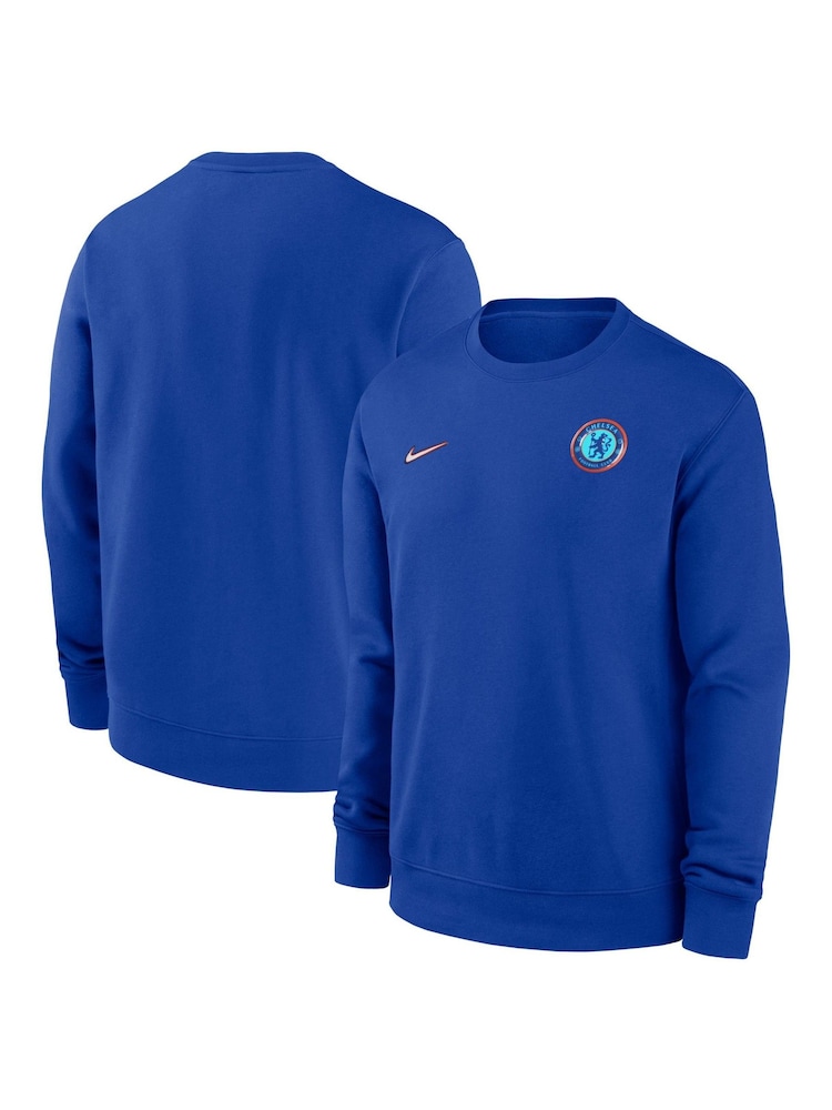 Nike Blue Chelsea Club Crew Sweatshirt - Image 1 of 3