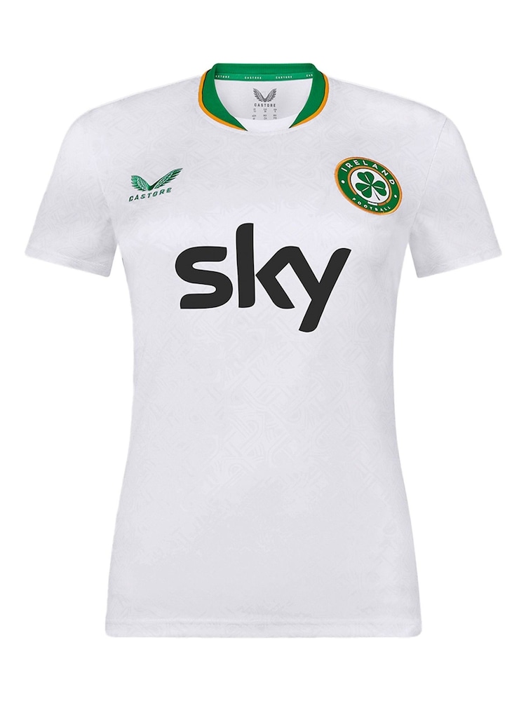 Castore White Womens Republic of Ireland Away Shirt 2024 - Image 2 of 5