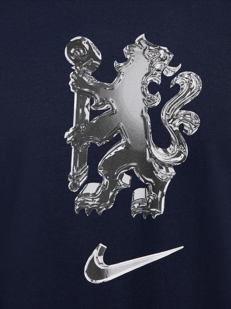 Nike Blue Chelsea Lion 100% Cotton T-Shirt - Image 5 of 5