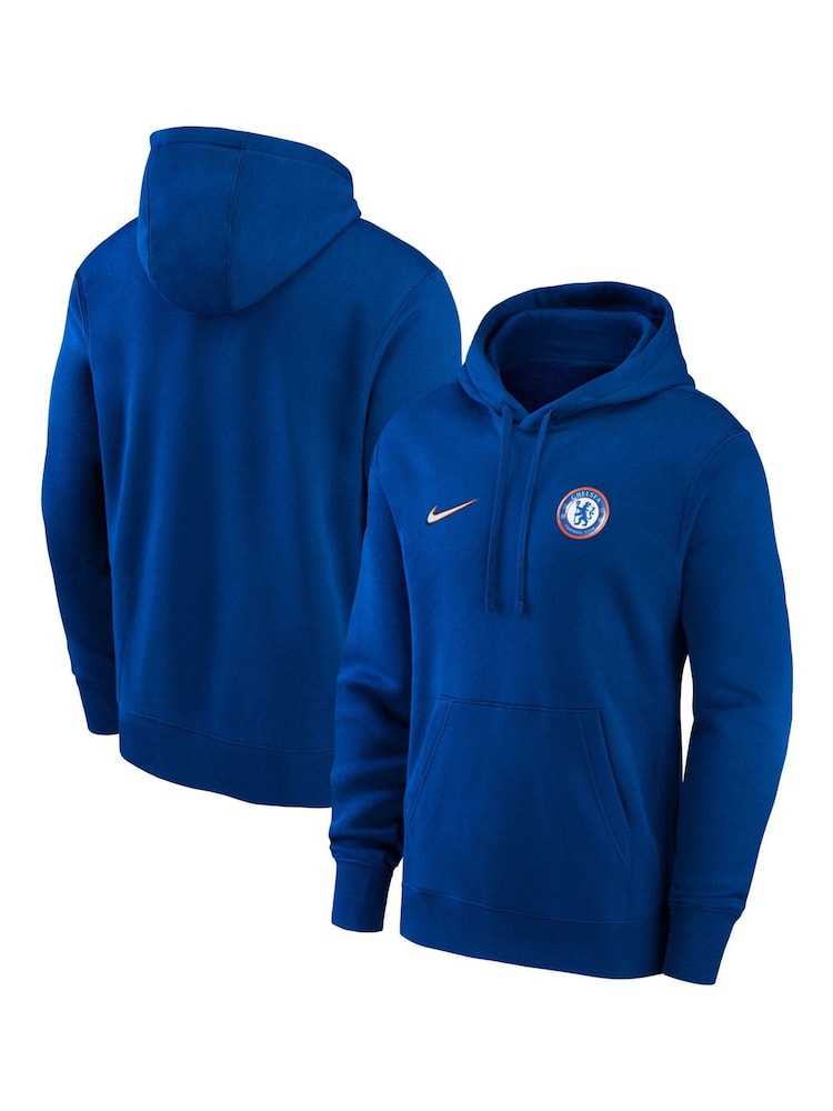 Nike Blue Chelsea Club Hoodie - Image 1 of 3 Nike Blue Chelsea Club Hoodie - Image 1 of 3