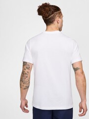 Nike White Chelsea Crest 100% Cotton T-Shirt - Image 4 of 4