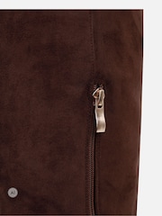 Simmi London Brown Hudson Knee High Buckle Detail Heeled Boots - Image 3 of 4