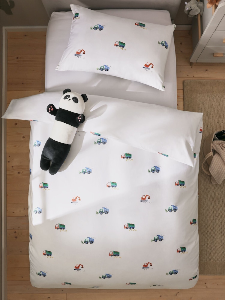 Animal Diggers 100% Cotton Printed Bedding Duvet Cover and Pillowcase Set - Image 5 of 7