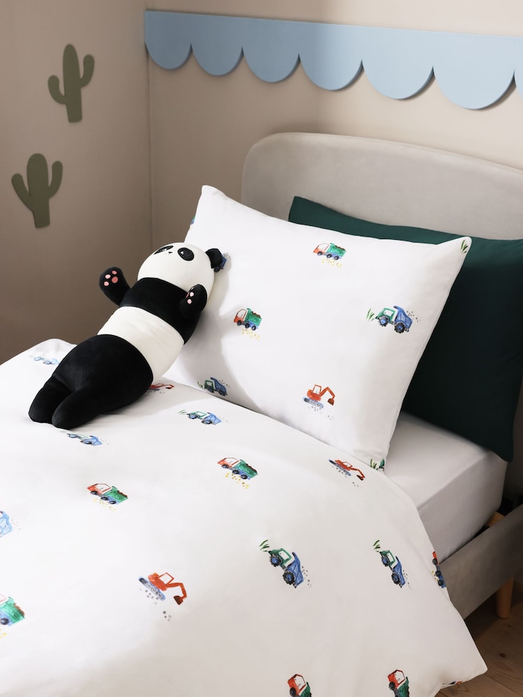 Animal Diggers 100% Cotton Printed Bedding Duvet Cover and Pillowcase Set - Image 6 of 7