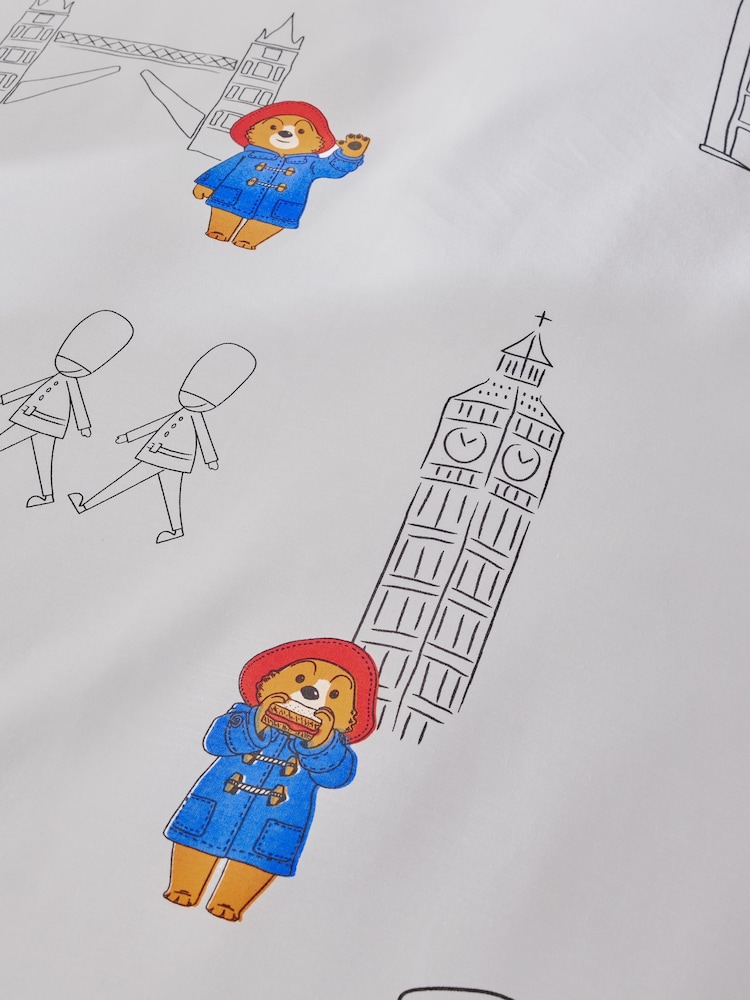 White Paddington Duvet Cover and Pillowcase Set - Image 3 of 6