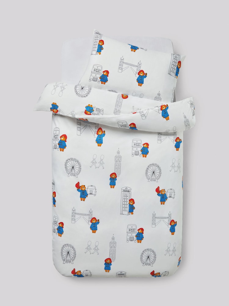 White Paddington Duvet Cover and Pillowcase Set - Image 4 of 6