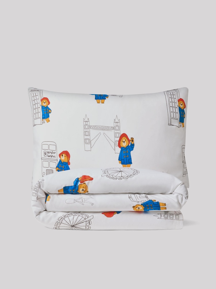 White Paddington Duvet Cover and Pillowcase Set - Image 5 of 6
