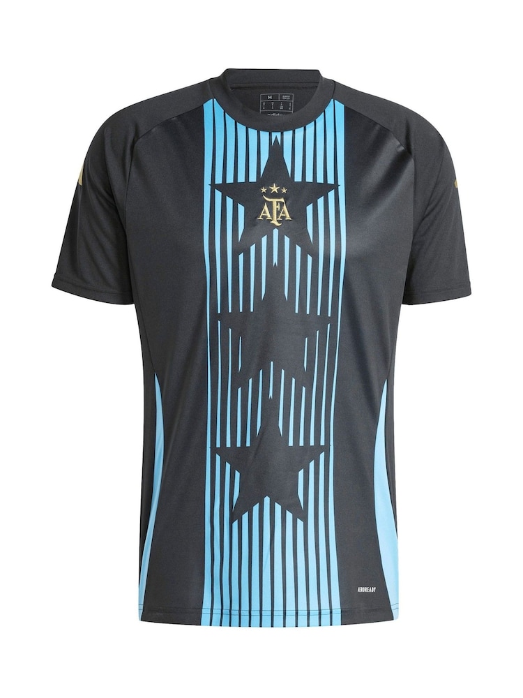adidas Black Argentina Pre Match Shirt - Image 2 of 5