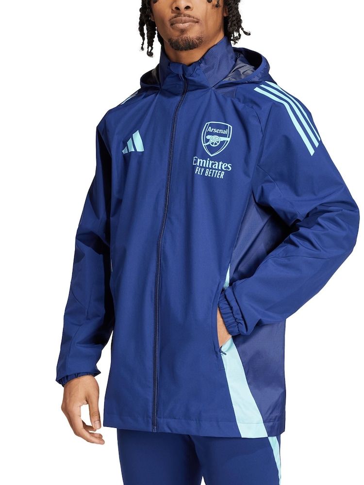 adidas Blue Arsenal Training All Weather Jacket - Image 1 of 1