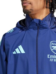 adidas Blue Arsenal Training All Weather Jacket - Image 3 of 3