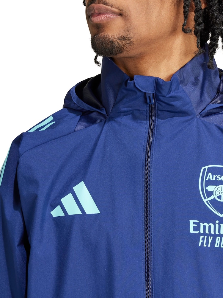 adidas Blue Arsenal Training All Weather Jacket - Image 3 of 3