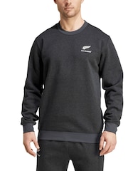 adidas Black All Melange Sweatshirt - Image 1 of 3