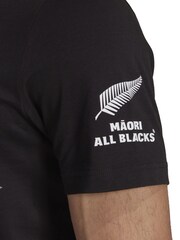 adidas Black 100% Cotton Maori Graphic T-Shirt - Image 3 of 4