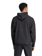 adidas Black All Woven Hoodie - Image 2 of 4