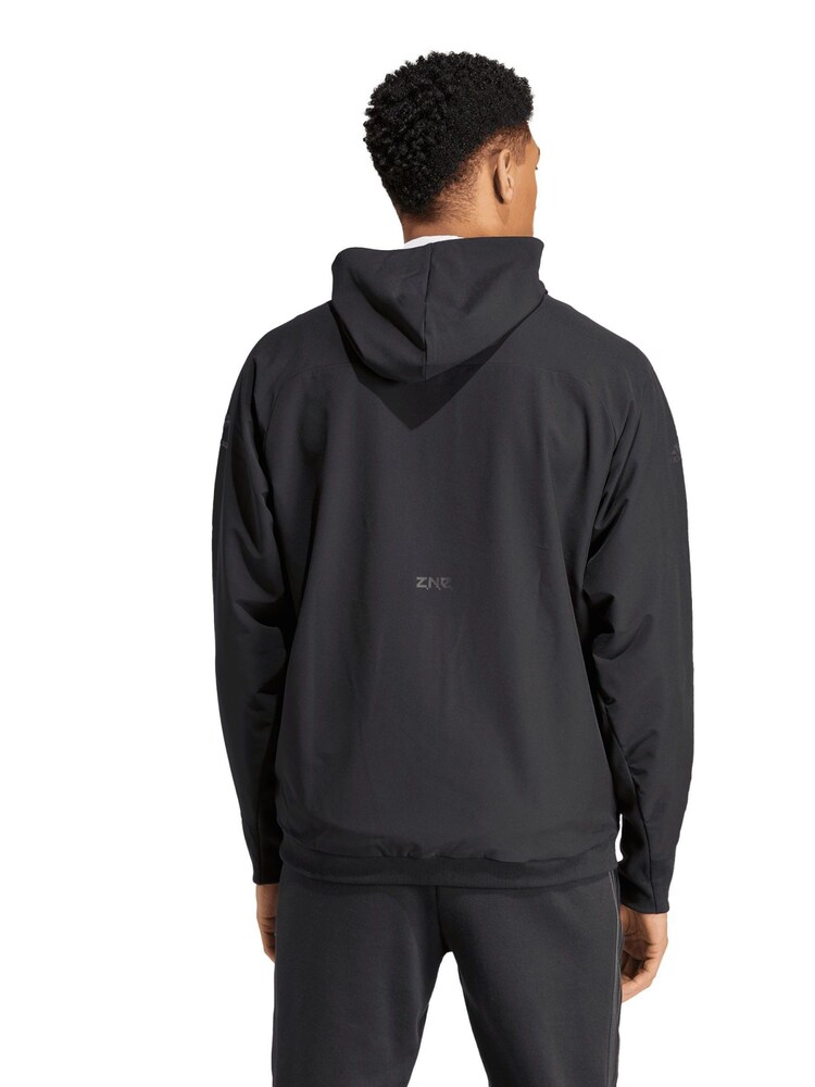 adidas Black All Woven Hoodie - Image 2 of 4