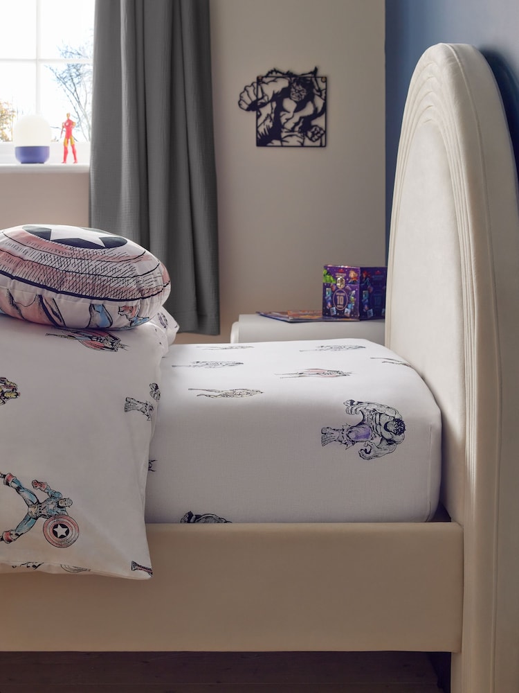 White Marvel 100% Cotton Fitted Sheet - Image 1 of 4