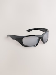 Black EDIT Wrap Sunglasses - Image 1 of 3