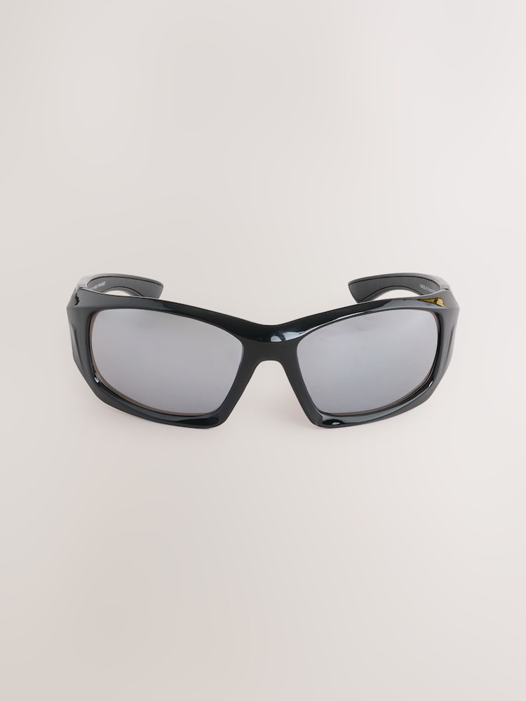 Black EDIT Wrap Sunglasses - Image 2 of 3