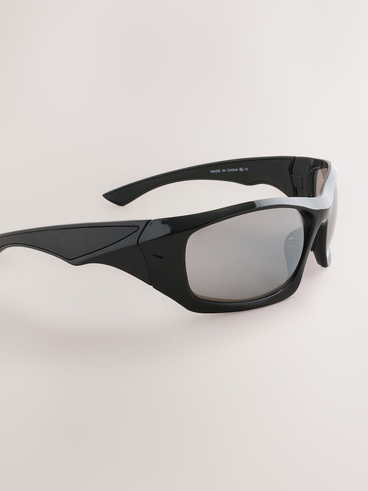 Black EDIT Wrap Sunglasses - Image 3 of 3