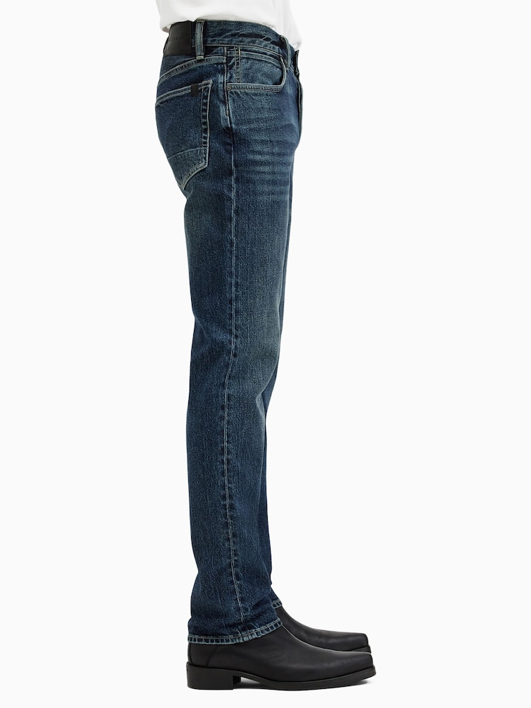AllSaints Blue Iggy Washed Black Slim Fit Jeans - Image 6 of 9