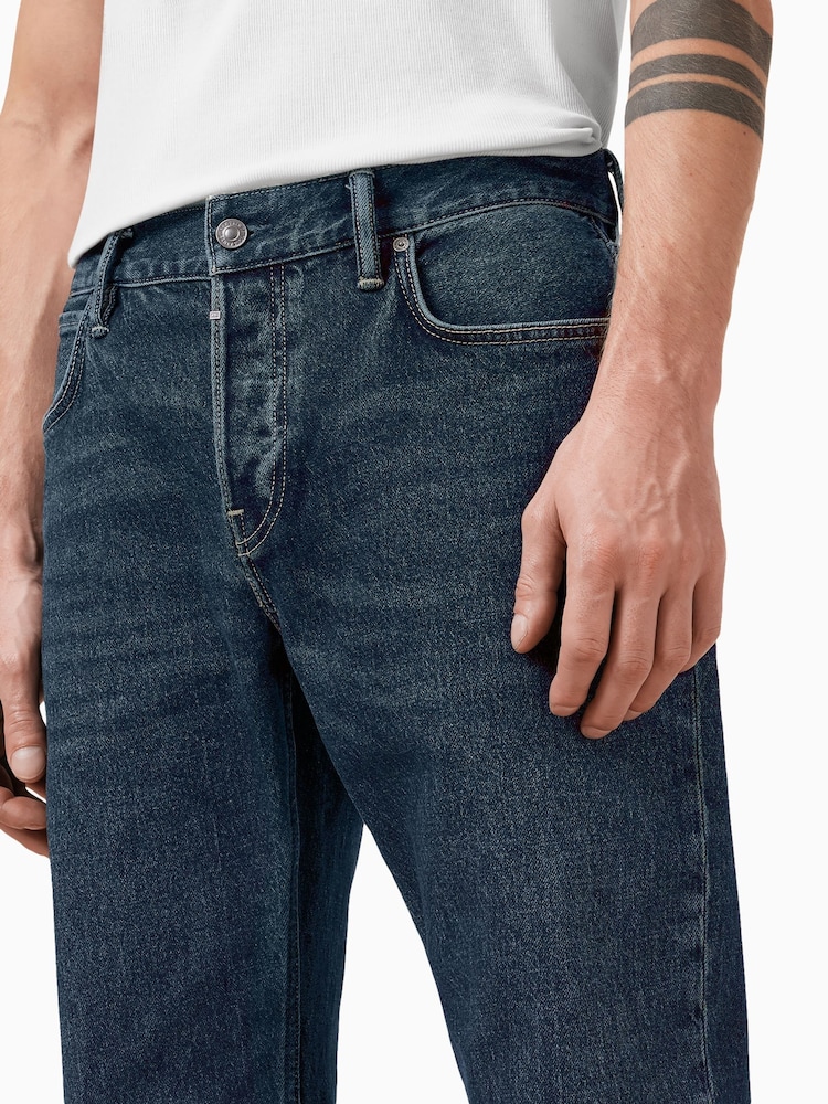 AllSaints Blue Iggy Washed Black Slim Fit Jeans - Image 7 of 9