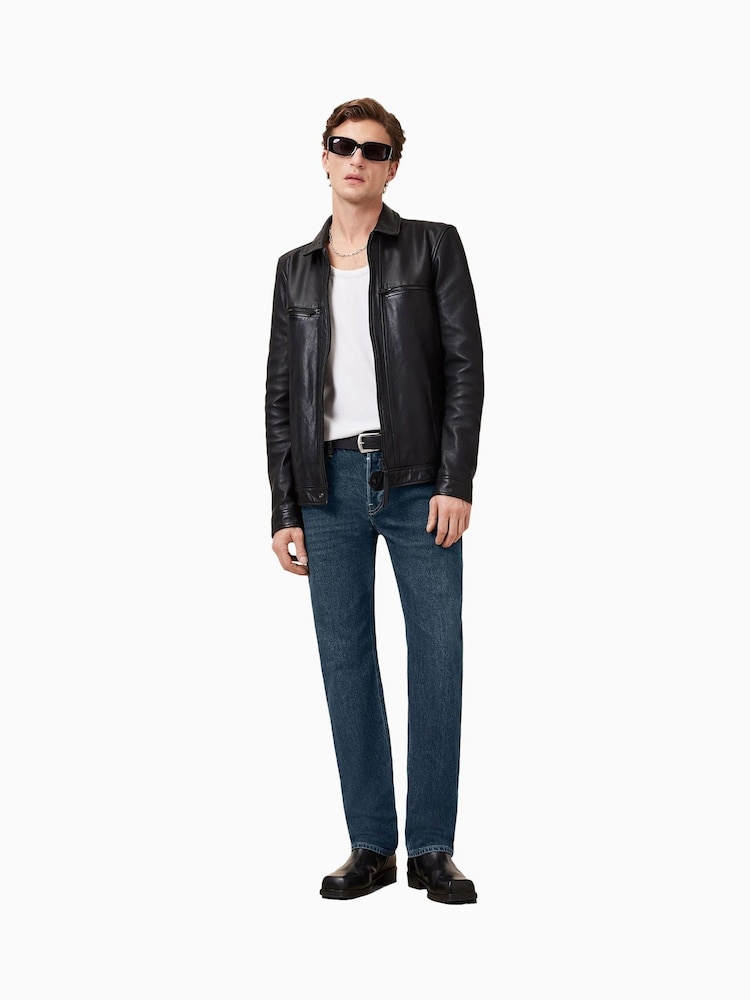 AllSaints Blue Iggy Washed Black Slim Fit Jeans - Image 8 of 9