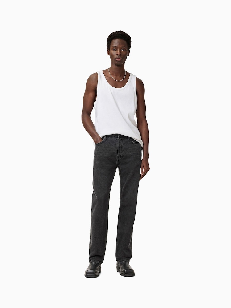AllSaints Black Reid 100% Cotton Jeans - Image 1 of 7