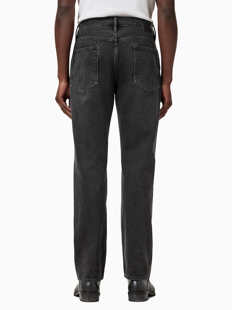 AllSaints Black Reid Black Straight Leg Jeans - Image 2 of 9 AllSaints Black Reid Black Straight Leg Jeans - Image 2 of 9