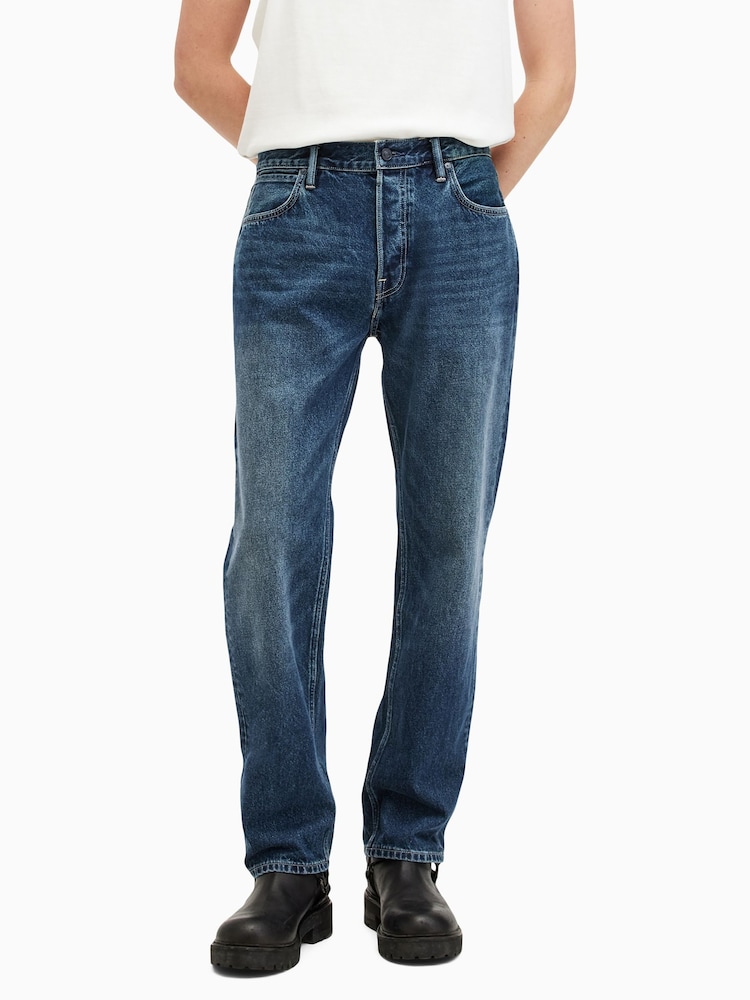AllSaints Blue Reid 100% Cotton Jeans - Image 2 of 8