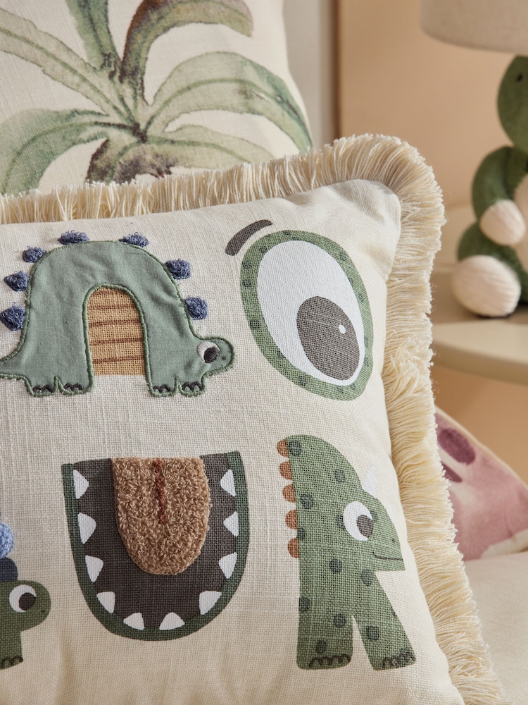 Dinosaur Slogan Cushion - صورة 2 من 4 Dinosaur Slogan Cushion - صورة 2 من 4