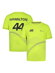 Fanatics Yellow F1 Mercedes AMG Petronas Lewis Hamilton 44 Sports T-Shirt - Image 1 of 3