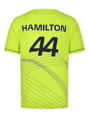 Fanatics Yellow F1 Mercedes AMG Petronas Lewis Hamilton 44 Sports T-Shirt - Image 3 of 3