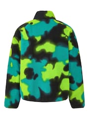 Fanatics Green F1 Mercedes AMG Petronas Team Spray Camo Sherpa Quarter Zip Fleece - Image 3 of 3