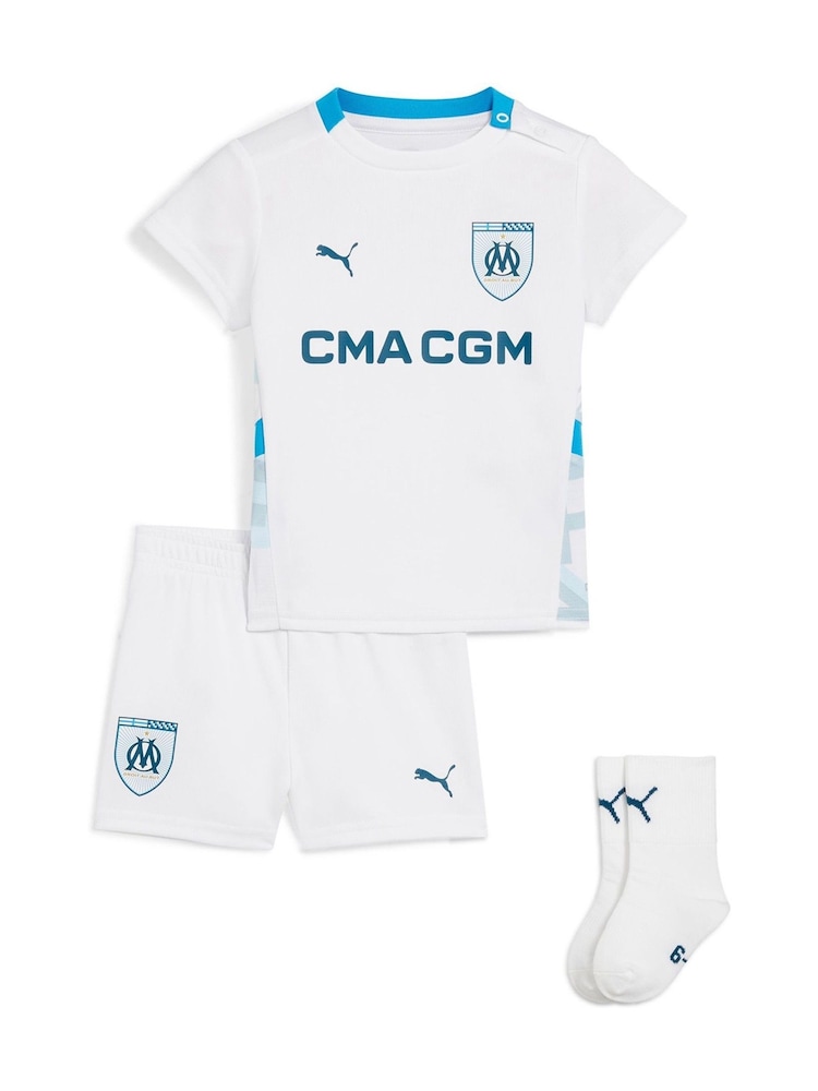 Puma White Olympique De Marseille Home Babykit 2024-25 - Image 1 of 2