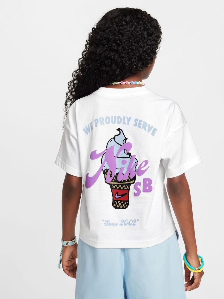 Nike White SB 100% Cotton T-Shirt - Image 2 of 7