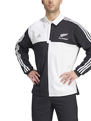 adidas Black All Blacks 2024/25 Heritage Long Sleeve Polo Shirt - Image 1 of 4